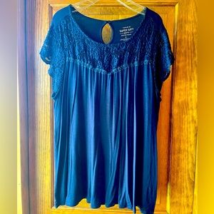 Torrid Super Soft Lace Inset Top Size 3X